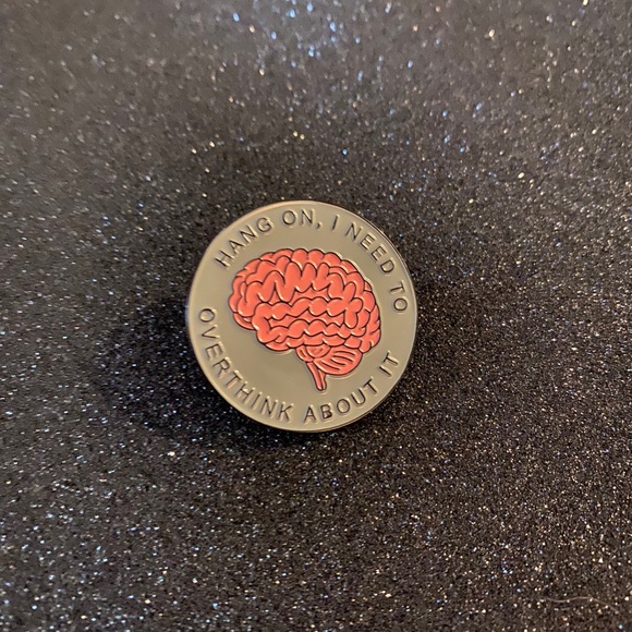Overthinking Enamel Pin - Picture 2 of 3